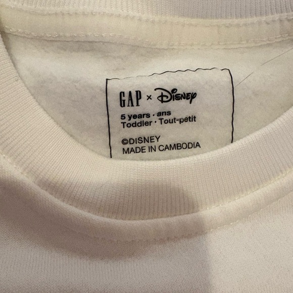 GAP Kids Disney Mickey White Sweatpants and Sweatshirt Set - Picture 5 of 7